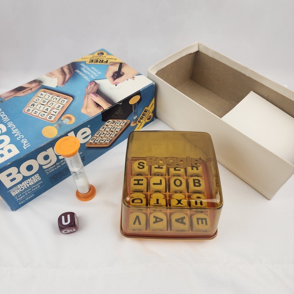 Vintage Boggle Parker Brothers 1976 Original Box Free Challenge Cube‎ Rare - Picture 2 of 5